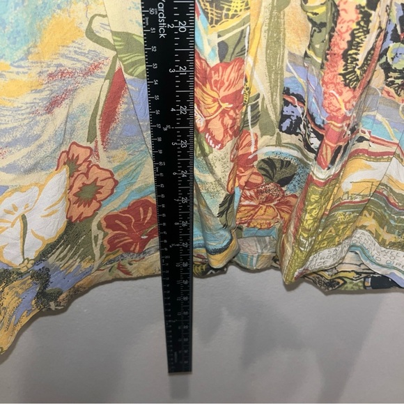 Rainbow Hawaiian Floral Vtg Jams World Shift Dress - Picture 7 of 8